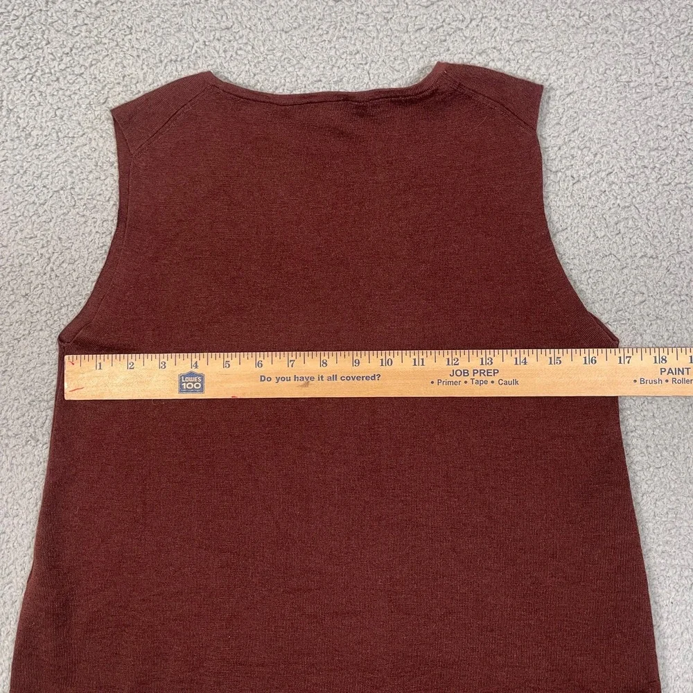 Eileen Fisher Tank Top Womens XS Brown Italian Superfine Merino Wool Cozy Soft - Picture 9 of 10